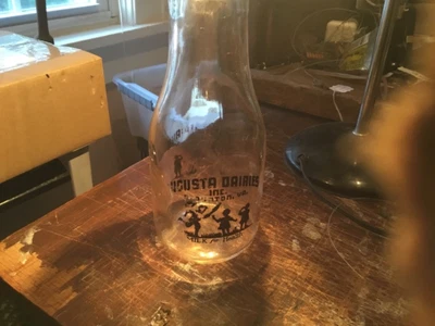 $4.99 • Buy Augusta Dairies Milk Bottle Staunton VA Milk For Health  1  Pint Children Play