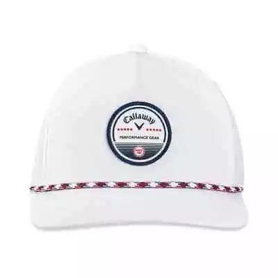 Callaway Golf Bogey Free White Red Navy 24 Adjustable Snapback Cap #GE0818 • $44.99