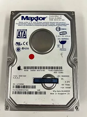 £22 • Buy Maxtor DiamondMax 10 6V080E0 3.5  80 GB HDD SATA Internal Hard Drive