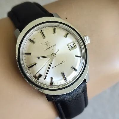 Vintage Hamilton Men's Automatic Watch Date Cal.64A 21Jewels UFO 1960s • $325