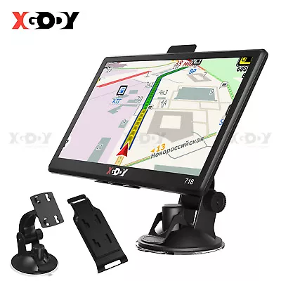 XGODY 7'' Motorhome Caravan Sat Nav For Lorries HGV LGV GPS Navigation Post Code • £53.99