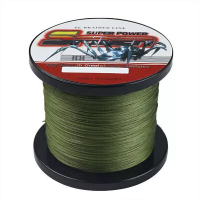 Spider 100m-2000m 10LB~500LB PE Army Green Braid Fishing Line Multifilament • $13.75