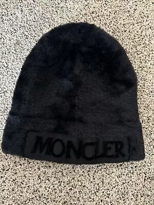 Moncler Women’s Black Hat Logo Winter • $75