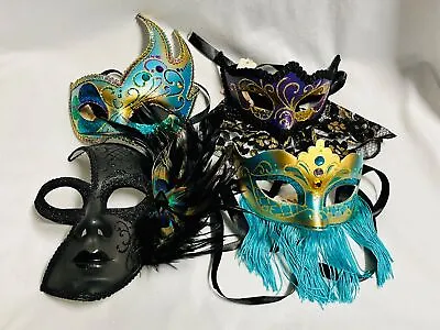 Set Of 4 La Maschera Del Galeone Venetian Masquerade Masks Venice Italy New • $76