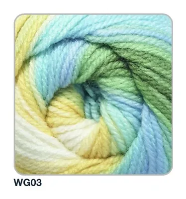 Wendy GIGGLES DK Acrylic Multicolour Multi-tonal Baby Knitting Yarn 100g • £2.94