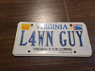 $35 • Buy VIRGINIA VA License Plate Personalized Lawn Guy Landscape Expired Craft