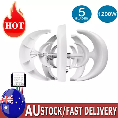 1200W Vertical Wind Power Turbine Generator Kit Wind Charge Controller Device • $293.20