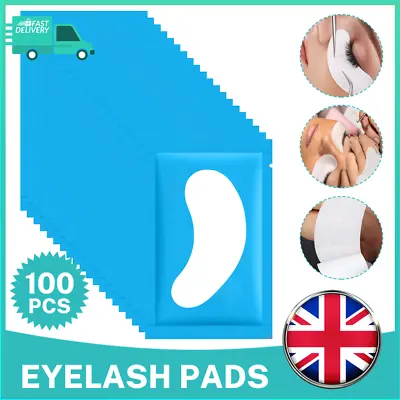 £4.99 • Buy 100 PAIRS Under Eye Curve Eyelash Pads Gel Patch Lint Free Lash Extension UK