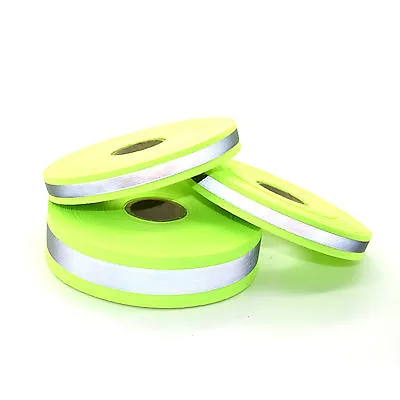 £3.28 • Buy Yellow High Visibility Reflective Polypropylene Webbing Strap PP5 Tape