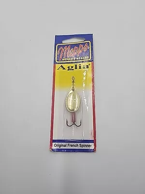 Mepps Aglia B2 G  In-Line Spinner 1/6 Oz Treble Hook Gold Blade Worlds #1 Lure • $5.19