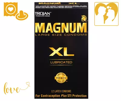 Trojan Magnum XL Large Size Lubricated Condoms - 12 Count • $9.99