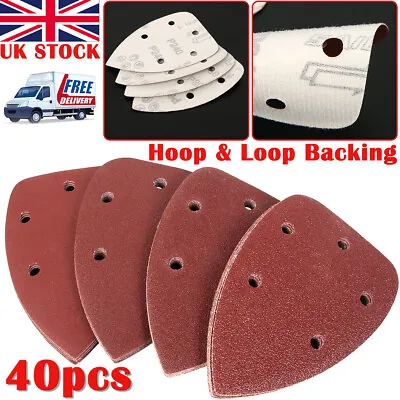£6.19 • Buy 40 X Sanding Sheets Hook And Loop Mouse Sanding Pads Sander Paper Triangle Discs