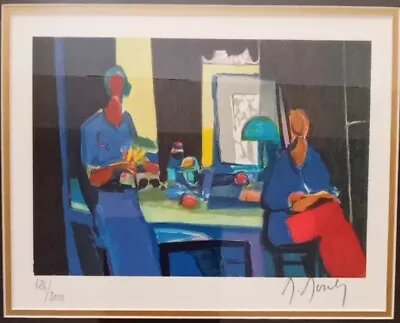 MARCEL MOULY  La Lampe Verte  1993 Framed Lithograph Hand Signed Edition 126/300 • $350