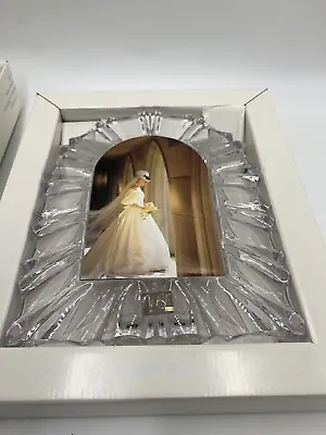 Large Mikasa Monarch Cathedral Austria Crystal Lead Photo Frame Wedding Used #B • $24.99