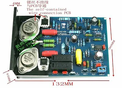 Finished QUAD405 Power Amplifier Board Mono LM301A 100W W Aluminum Angle  • $25.13