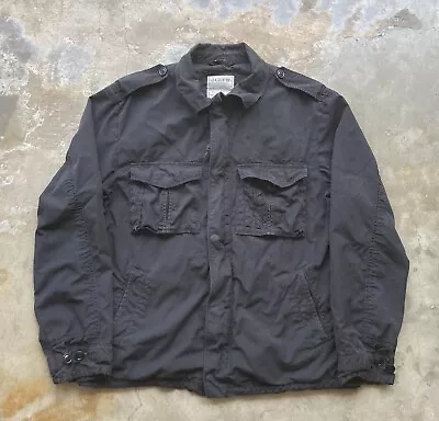 J Crew Jacket Mens Large Black Broken In Chore Military Field Utility Cargo • $44.99