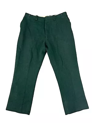 Vintage Green Wool Hunting Pants Fit 38x31 • $34.99