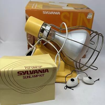 Vintage WORKING Sylvania Sun Lamp Kit Original Box Bulb & Goggles USA TESTED • $65