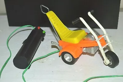 Vintage Remote Control 3 Wheel Motorcycle Trike Chopper Orange And Yellow Works! • $39.99