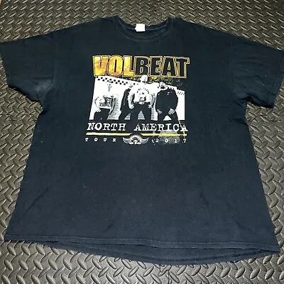 Volbeat 2017 North America Tour Concert T-Shirt Band Picture 2XL • $27.99