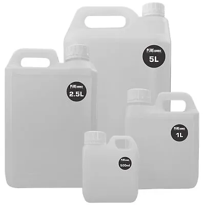 500ML 1L / 2.5L / 5L Litre Plastic Jerry Can Bottle Water Container Tamper Caps • £31.99