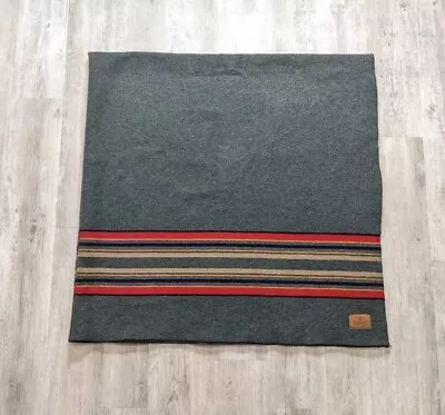 Pendleton Queen Size Wool Yakima Camp Blanket Heather Green 86x86 USA Made • $189.95