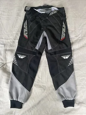 FLY RACING MOTORCYCLE PANTS 34” 303 Race Pants VINTAGE Lined BLACK MX ATV • $49.95