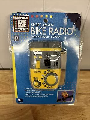 Vintage 1992 High Frequency Sport AM/FM Bike Bicycle Radio W/ Headlight & Clock • $28.95