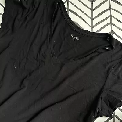 Mudd Size XL Basic Black V-Neck Short Sleeve Tee Shirt • $10