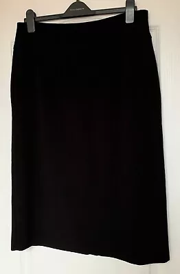 PAPAYA At Matalan Black Stretch Pencil Skirt Back Slit Size 16 • £7.95