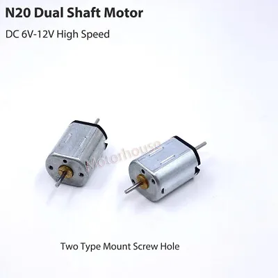 Mini N20 DC 6V 9V 12V High Speed Micro 10mm*12mm Flat Electric Motor Dual Shaft • $2.25