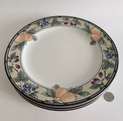 NEW Mikasa Intaglio Garden Harvest CAC29 Set 4 Dinner Plates MINT W/ Tags • $59.99