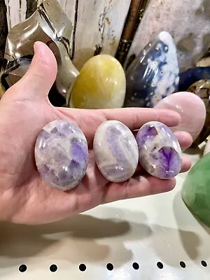 Amethyst Crystal Palm Stone Healing Crystal Yoga Reiki Meditation 2  ZENDA • $14