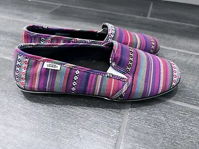 Vans Dri-lex Espadrille South American Style Slip On Sneakers Women 7 Boho Aztec • $27.99