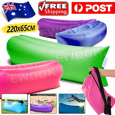 Mountview Air Bag Sofa Bed Fast Inflatable Lounge Sleeping Camping Hiking Lay AU • $13.95