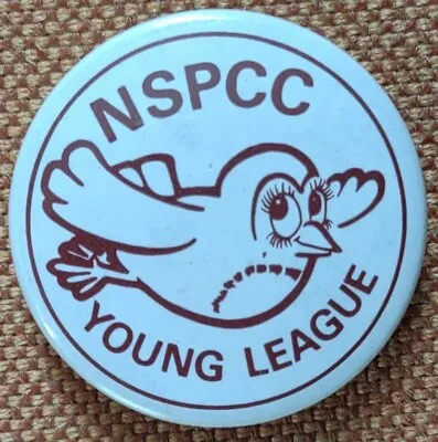 Vintage Tin Badge 25mm NSPCC Young League • £2.25