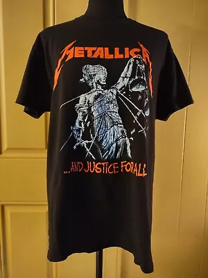 METALLICA And Justice For All Size L Black T-shirt FREE SHIPPING! • $19.99