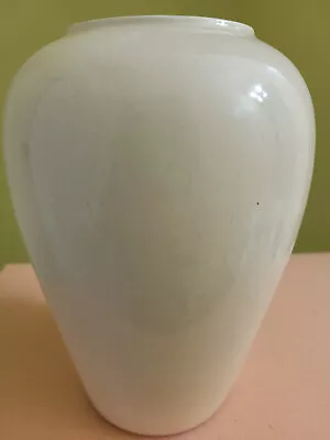 Mid Century Modern Tall Cream Pottery Vase  • $30