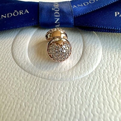 $49 • Buy Authentic Pandora Rose Gold Love Of My Life Clear CZ Pave Clip Charm #781053CZ