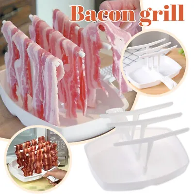 Household Cooking Microwave Bacon Cooker Shelf Rack High Temperature Resistance • $11.39