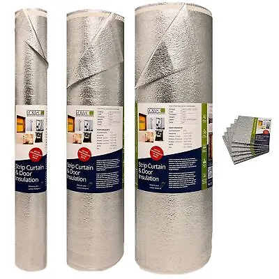 Insulated Strip Curtain Replacement PVC Upgrade Energy Saving • £2.95