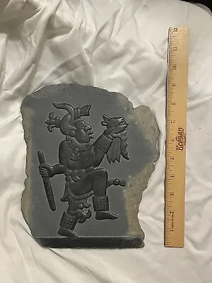 Dancing Musician Carved Black Stone Mayan Aztec Art Tribal Signed Magana Jaguar • $40