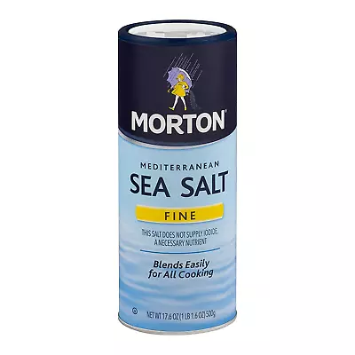 Morton Fine Mediterranean Sea Salt 17.6 Oz. (pack Of 2) • $19.99