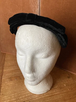 £12 • Buy Vintage 50s 60s Headband Hair Band Head Piece Black Fabric Graduated