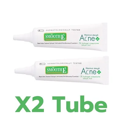 X2 Smooth E Acne Hydrogel Plus Anti Inflammatory Bacterail Comedolytic 10g • $25.97