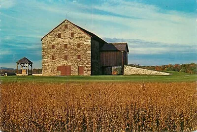 Postcard Stone Bank Barn Near Montoursville Pennsylvania • $4.95