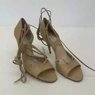 Michael Kors Beige Leather Women's Strappy Heels Size 5.5 • $24