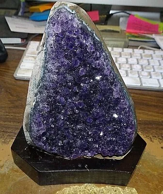 Large  Amethyst Crystal Cluster  Cathedral Geode From Uruguay Polished • $116.59