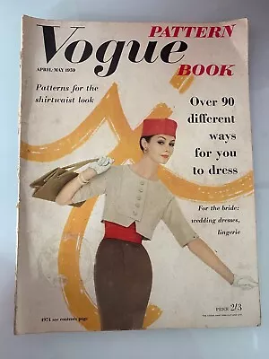 VOGUE  Pattern Book 1959 April May Free Gift Wrap Fast Dispatch • $24.87