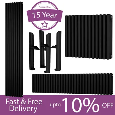 Radiator 2 3 4 Column Horizontal Vertical Traditional Cast Iron Style Black Matt • £19.83